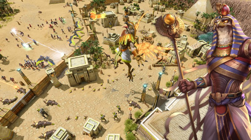 神话时代：重述版/Age of Mythology: Retold《神话时代：重述版》由屡获殊荣的《帝国时代》系列的创作者精心制作，该游戏超越了历史，进入了一个众神、怪物和人类碰撞的神话时代