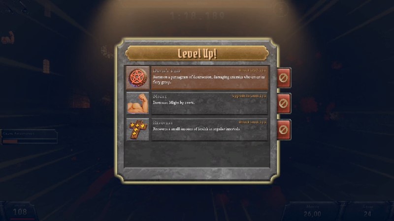 血战/Bloodshed《Bloodshed》是一款“类幸存者”轻度Rogue第一人称射击游戏，将轻度Rogue元素与复古画风、第一人称视角以及“类幸存者”的狂乱战斗动作特色相融合，带来丰富而刺激的游戏体验