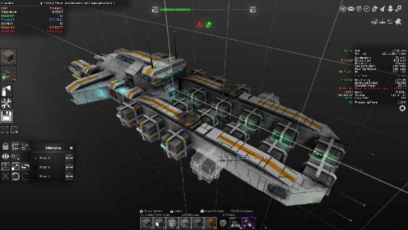 猎户座/Avorion一款程序化的合作太空沙盒游戏，玩家可以用动态可伸缩的方块建造自己的太空舰船