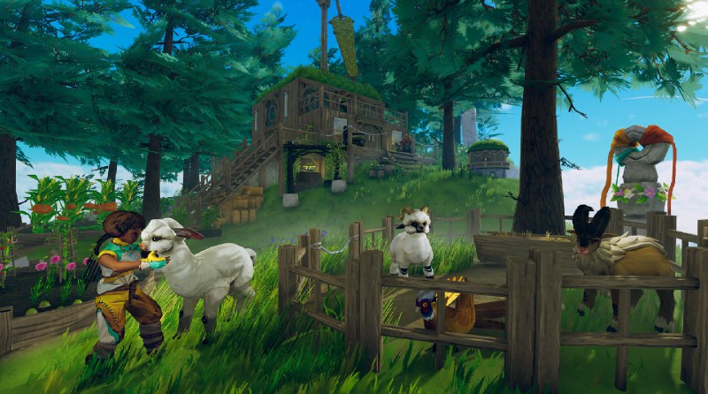 云顶之上/AloftAloft是一款合作沙盒生存类游戏，背景设定在一个由浮岛构成的世界