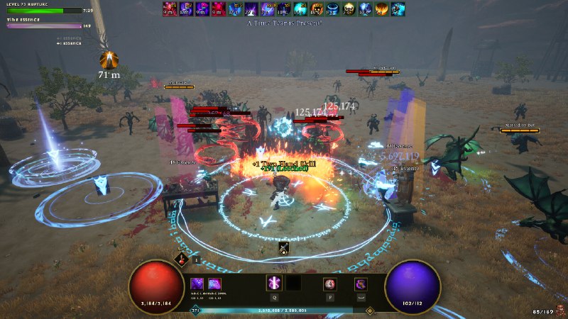 矮人领域/Dwarven Realms面对怪物排山倒海般的攻势，释放混沌之力，呈现出绚丽多彩的画面