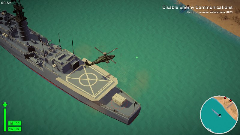 允许开火/Cleared Hot《允许开火》是一款拥有优秀物理效果和轻度战术元素的复古风直升机射击游戏