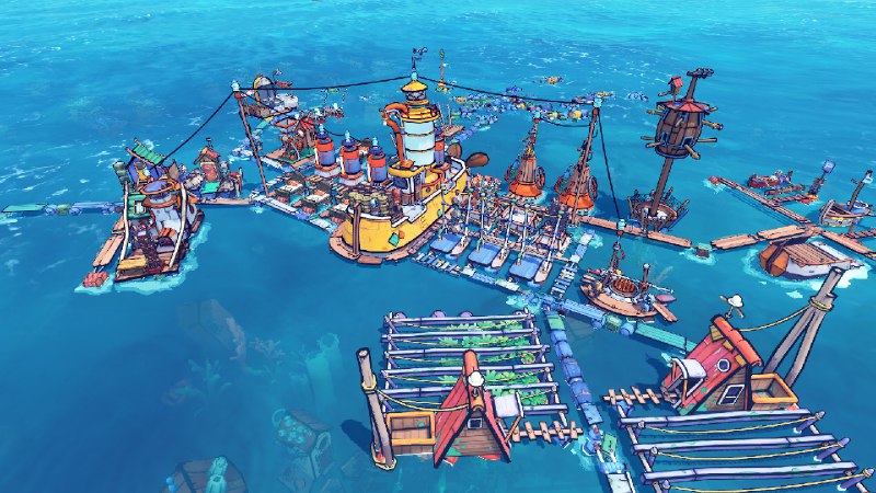 漂流品/浮游世界/Flotsam垃圾浮岛城镇生存游戏！努力从海面搜寻宝贵的垃圾，发展您的城市，同时尽力在这个丰富多彩的劫后世界中生存下来