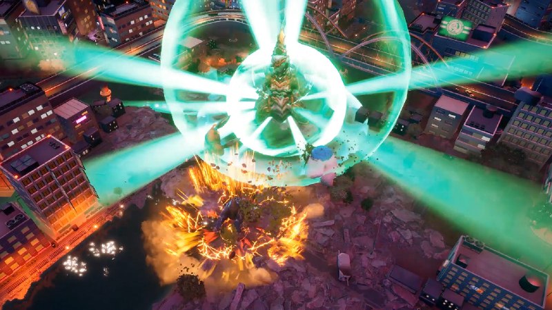 巨击大乱斗/Giga Bash在泰坦之中称霸天下吧！《GigaBash 巨击大乱斗》是一款多人战斗擂台游戏，有着受特摄片启发的巨型怪兽，具有传奇色彩的英雄，震天动地的特别攻击，以及可以完全摧毁的擂台场景