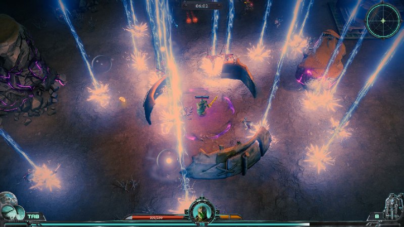 暗黑战甲/Ketz: Galactic Overlords用魔法和激光迎战无尽怪潮！在兼具幸存者和RPG玩法的《暗黑战甲》中化身银河守卫者，用全身的史诗神器与禁忌魔法大杀四方！在被黑暗兽潮包围的绝望中，以寒冰冻结时间、虚空操纵法则