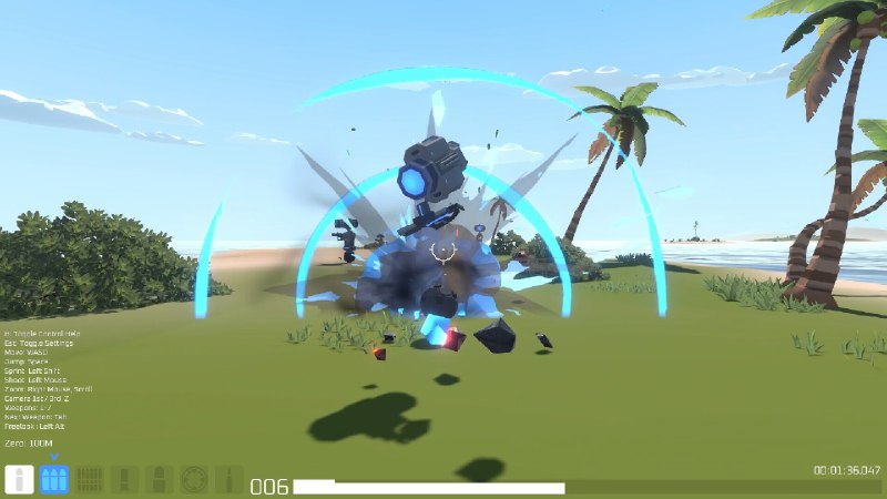 陨石吞噬世界/Rubble Eats The World一款基于物理原理的沙盒射击游戏，游戏中的一切都可以被摧毁和吞噬