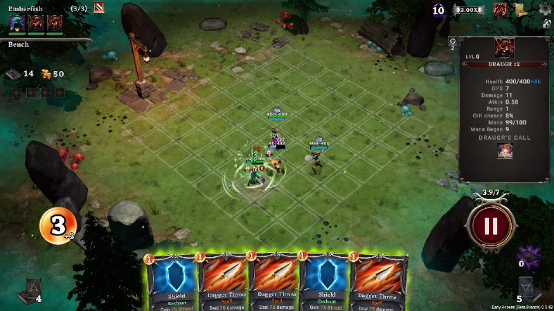 冥狱战术/Hadean Tactics《冥狱战术》是一款roguelike卡组构筑游戏，融合了自走棋元素，创造了独一无二的战略体验