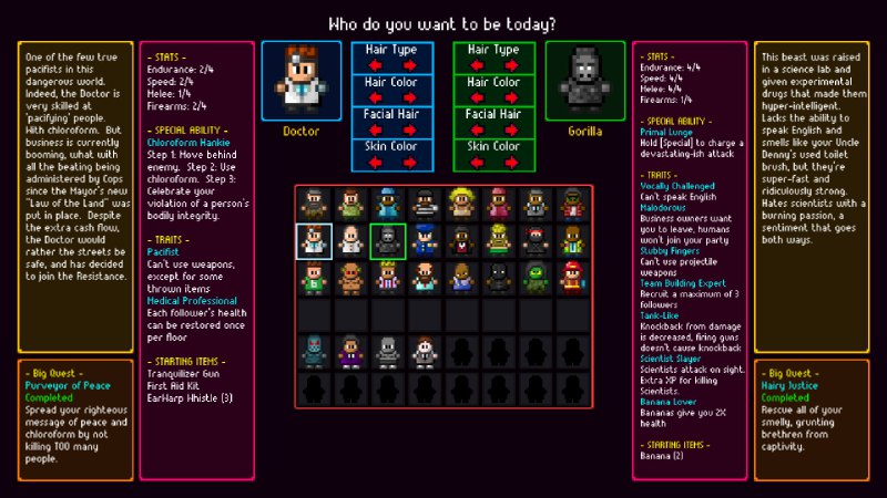 地痞街区/流氓街区/Streets of Rogue在随机生成的城市中战斗、潜行，一路披荆斩棘