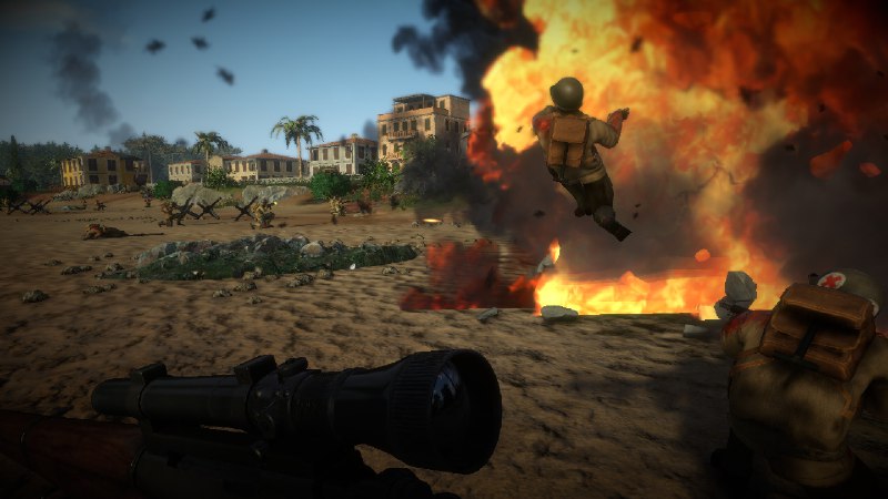 浅红2/轻松挂彩2/Easy Red 2步兵与装甲车、坦克、大炮以及飞机协力共同参与庞大的战斗