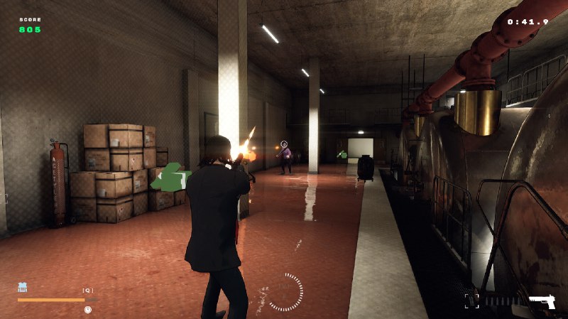 适合雇佣/Suit for Hire《Suit for Hire》是一款充满挑战的动作射击游戏，玩家需要巧妙地将武器与武术相结合，释放出精心设计的暴力场面