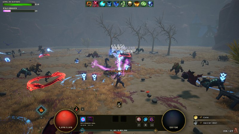 矮人领域/Dwarven Realms面对怪物排山倒海般的攻势，释放混沌之力，呈现出绚丽多彩的画面