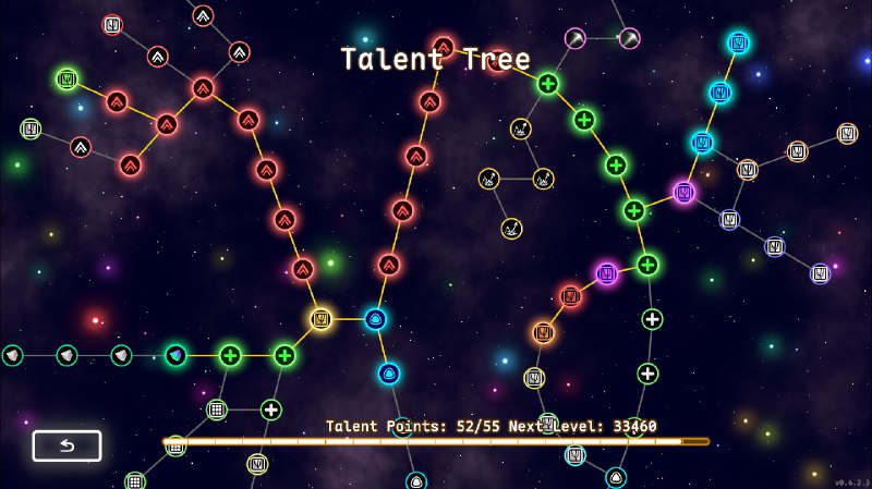 霓虹攀升/Neon Ascending强调机制的格子管理肉鸽塔防，以及许多闪闪发光的特效
