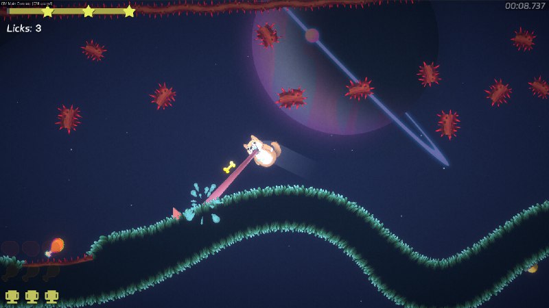 舔狗之路/Tongue of Dog类似‘掘地求升’的游戏，只能用狗狗的舌头抓钩来移动