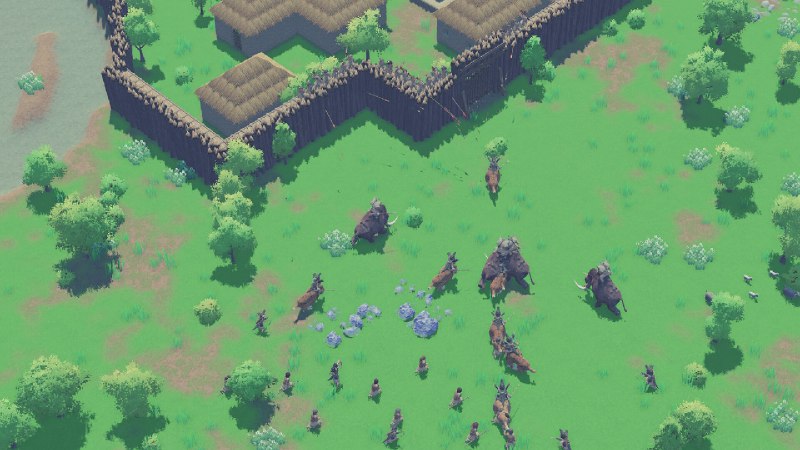 大荒先民/Primitive Society Simulator在这个原始社会模拟器中，你将扮演上古部落的领袖，引导先民开拓自然、打猎耕种；在延续文化与生命的同时，见证与记录先民的诞生、成长与传承