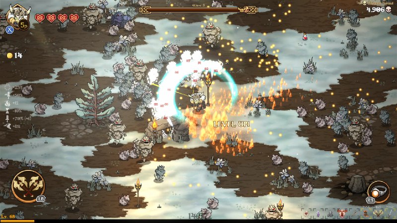 北欧之烬: 诸神黄昏幸存者/Nordic Ashes: Survivors of Ragnarok《北欧之烬：诸神黄昏幸存者》(Nordic Ashes: Survivors of Ragnarok) 是一款基于北欧背景的 Roguelite 群敌割草游戏，你需要在潮水般蜂拥而至的怪群中奋力求生