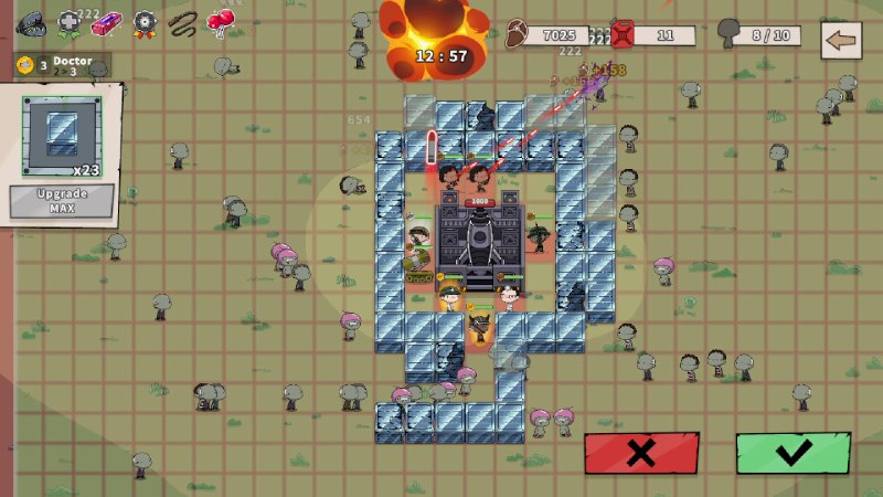 塔防幸存者/DefensurvivorDEFENSURVIVOR 是一款策略游戏，玩家需要建造障碍物并放置和移动单位来阻挡僵尸