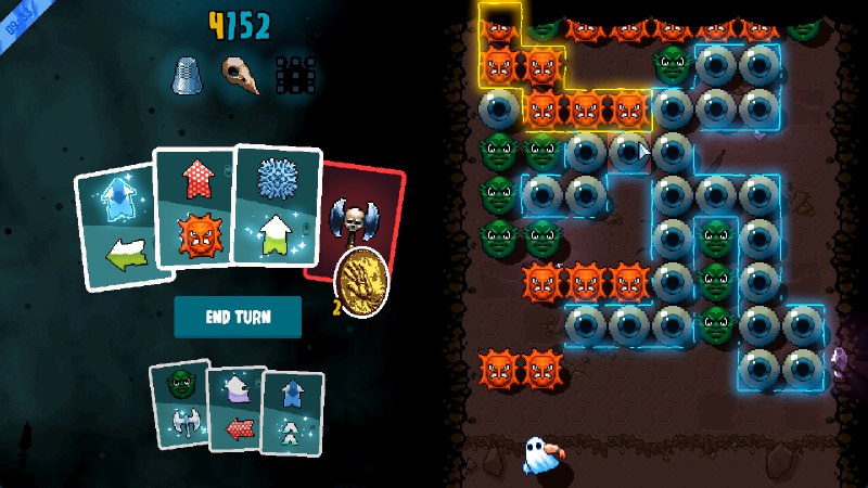 鬼斧神通/Axe Ghost在《鬼斧神通》这款空间回合制战斗游戏中，你需要将地图上的怪物们巧妙地推动拖拉、然后将它们一举击溃