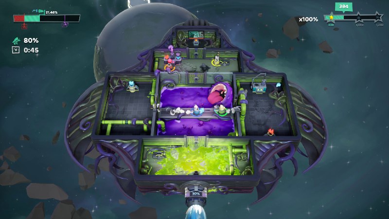 油尽航行/Fueled Up《油尽航行》是一款以修复太空船为主题、最多支持四名玩家、充满混乱的沙发合作游戏