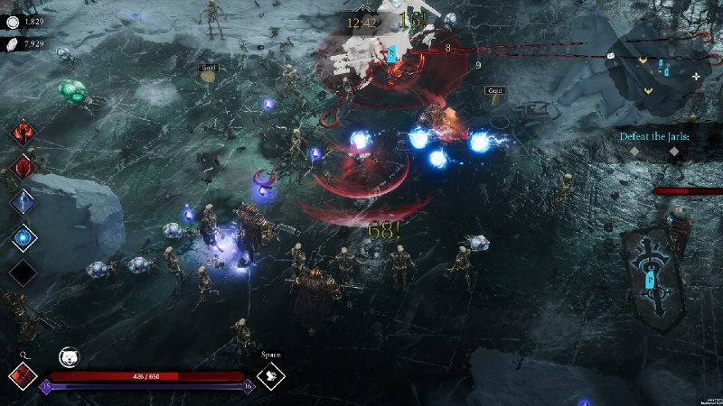 巨人杀手：暗黑之潮/Jotunnslayer: Hordes of Hel杀戮无尽敌潮，高举战斧直面命运的洗礼！在《巨人杀手：暗黑之潮》中，你将直面如潮水般的敌人，通过无尽的战斗锻造自身，赢得诸神的恩赐