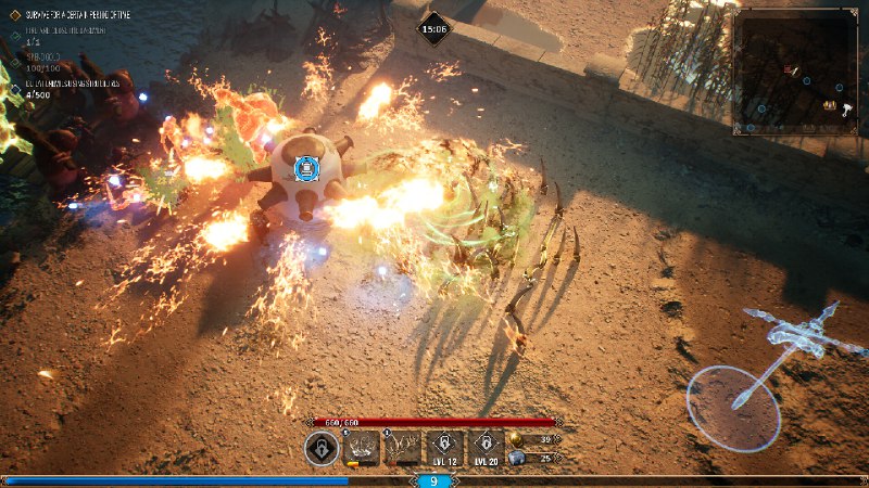 阿喀琉斯：生存者/Achilles: SurvivorAchilles: Survivor 是一款动态的单人子弹地狱游戏，你将面对成千上万的敌人，建造破坏性结构，发展你的角色，以更强大的破坏机器姿态回归，并在敌人浪潮中生存下来