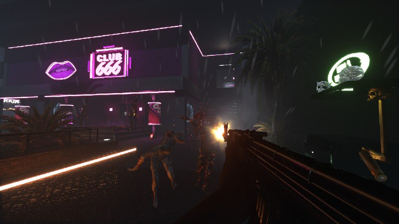 地狱突破：维加斯/Hellbreach: Vegas《Hellbreach: Vegas》是一款对抗多波敌袭的第一人称射击游戏，适合1-4名玩家！设置配装，击杀恶魔，赚取现金