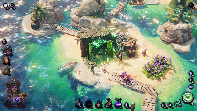 影子诡局：被诅咒的海盗/Shadow Gambit: The Cursed Crew欢迎来到失落的加勒比海！ 在这款潜行策略游戏中，加入一艘拥有鲜活灵魂的幽灵船，召集一群被诅咒的海盗船员