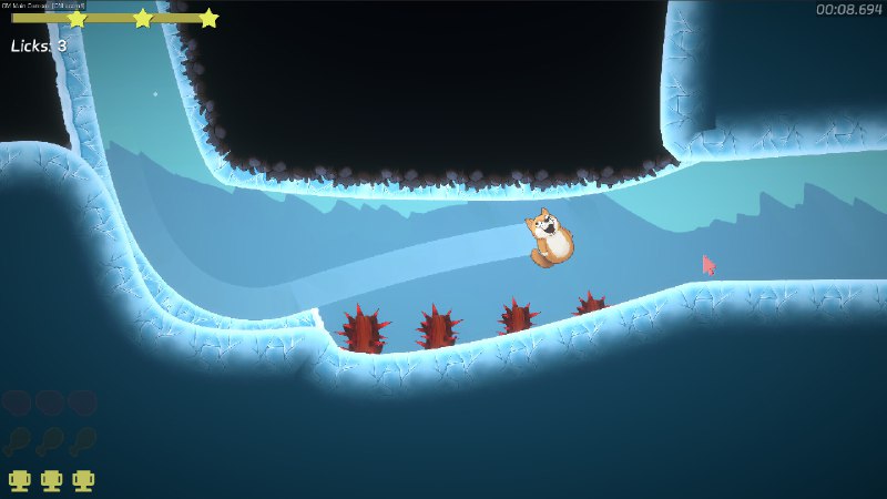 舔狗之路/Tongue of Dog类似‘掘地求升’的游戏，只能用狗狗的舌头抓钩来移动