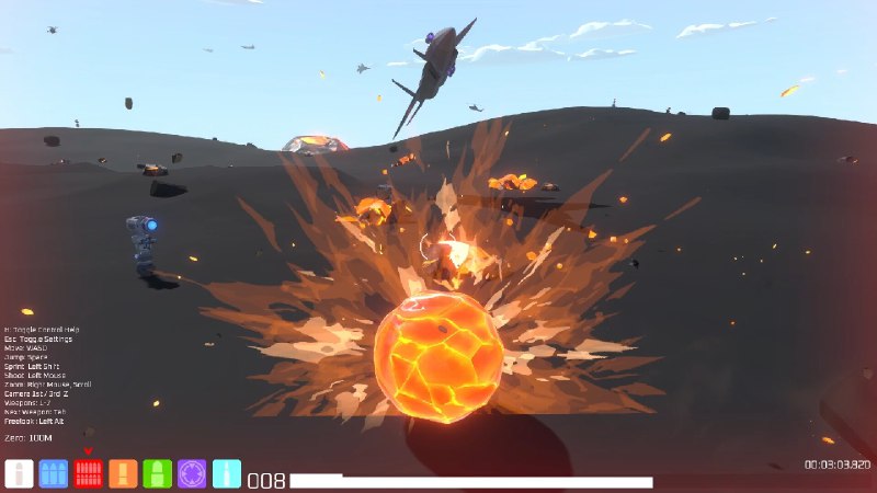 陨石吞噬世界/Rubble Eats The World一款基于物理原理的沙盒射击游戏，游戏中的一切都可以被摧毁和吞噬